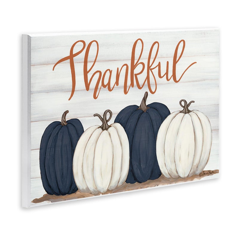 Stupell Industries Autumn Farm Pumpkin Harvest with Thankful Phrase Wall Plaque Art Design by Sarah Baker - Image 3